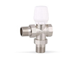 Three-way manual temperature control valve